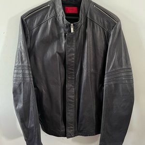Hugo Boss leather Motorcycle jacket XXL